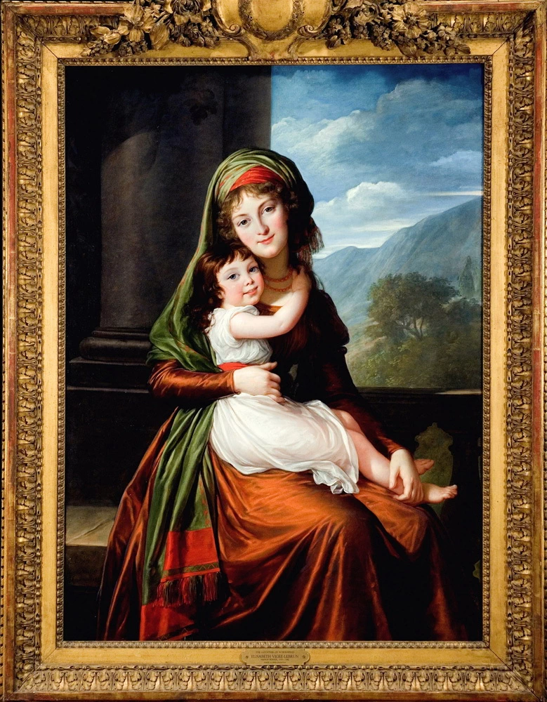 Ritratto di von Schoenfeld con sua figlia - 1793-The University of Arizona Museum of Art, Tucson